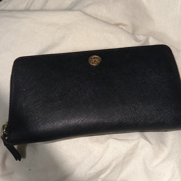 NWT Tory Burch Perry triple compartment tote black pebbled leather very large - Picture 16 of 16